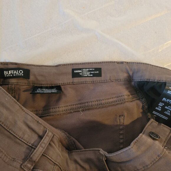 Brown size 12 Women's Pant Buffalo David Bitton, High Rise Skinny - Picture 2 of 4